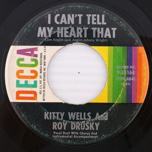 Kitty Wells And Roy Drusky – I Can't Tell My Heart That - 45 rpm Record 9-31164